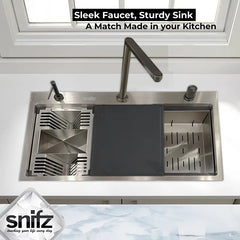 Sink SZ-R93 – Premium Stainless Steel Sink with Built-in Faucet