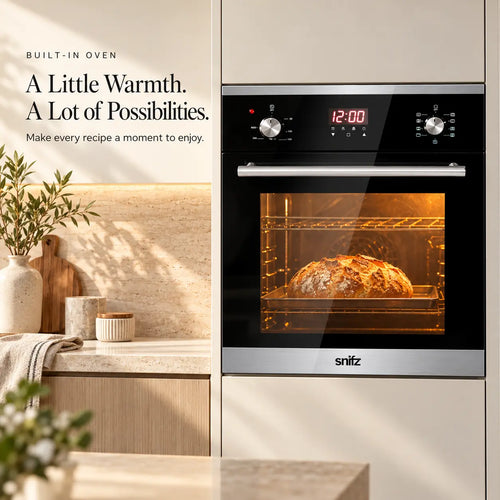Snifz SZ-6501-AB electric built-in oven installed in a modern kitchen