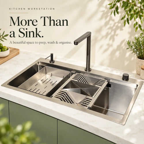 Snifz SZ-R93 Stainless Steel Kitchen Sink with Built-in Faucet
