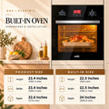 Snifz GE-5808 built-in oven product and installation dimensions