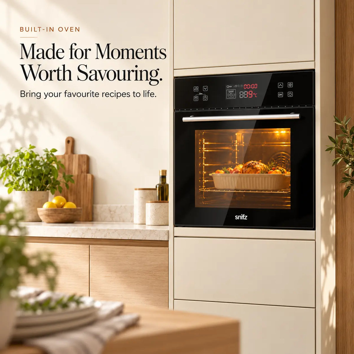 Snifz SZ-6501-B 64L black built-in electric oven