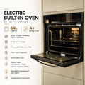 Snifz SZ-6501-B 64L Built-in Electric Oven with Child Lock