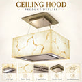 Snifz SZ-Cube 48 range hood features — LED lighting, marble finish, 3-speed motor, ductless design