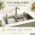 Snifz SZ-R93 Stainless Steel Kitchen Sink with Built-in Faucet
