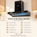 Snifz Twin 12 Kitchen Chimney – Auto Clean Range Hood
