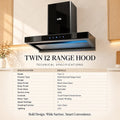 Snifz Twin 12 Kitchen Chimney – Auto Clean Range Hood