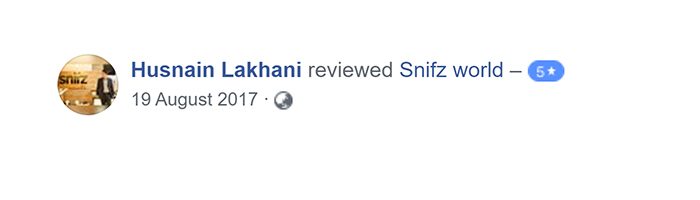 Husnain lakhani Customer Reviews for snifz